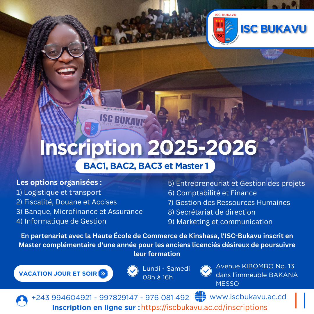 Inscription pour l'année académique 2025-2026