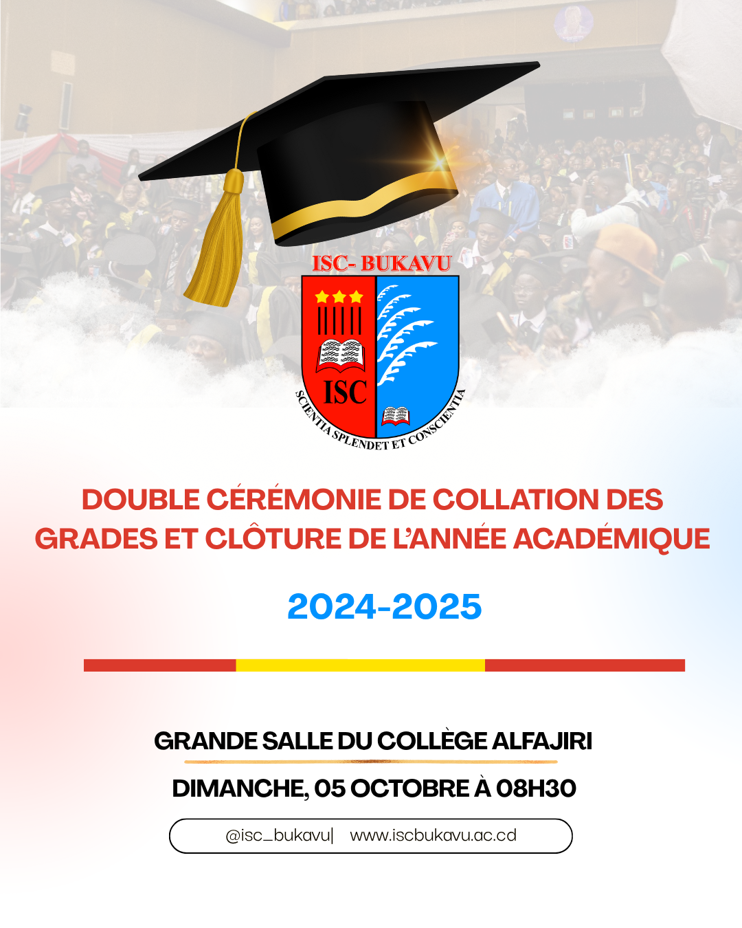 Double cérémonie de collation des grades et clôture de l’année académique 2024-2025